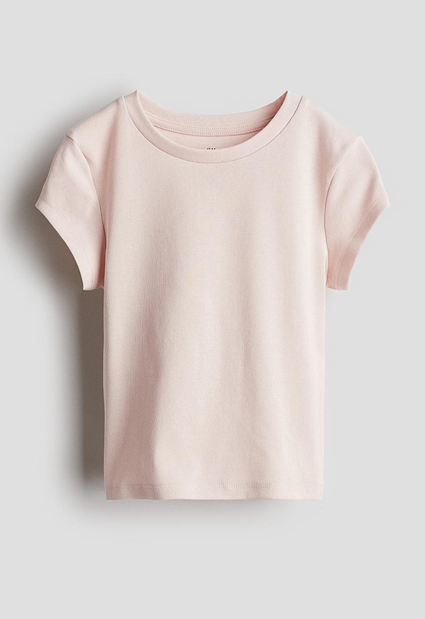H&M - Cotton jersey top - light pink
