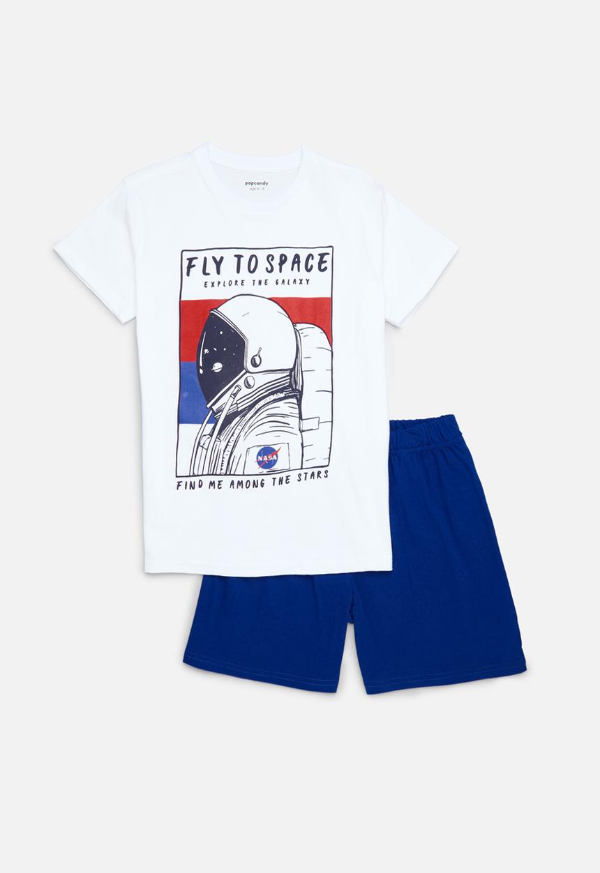 Pop Candy - NASA pj set - white & blue