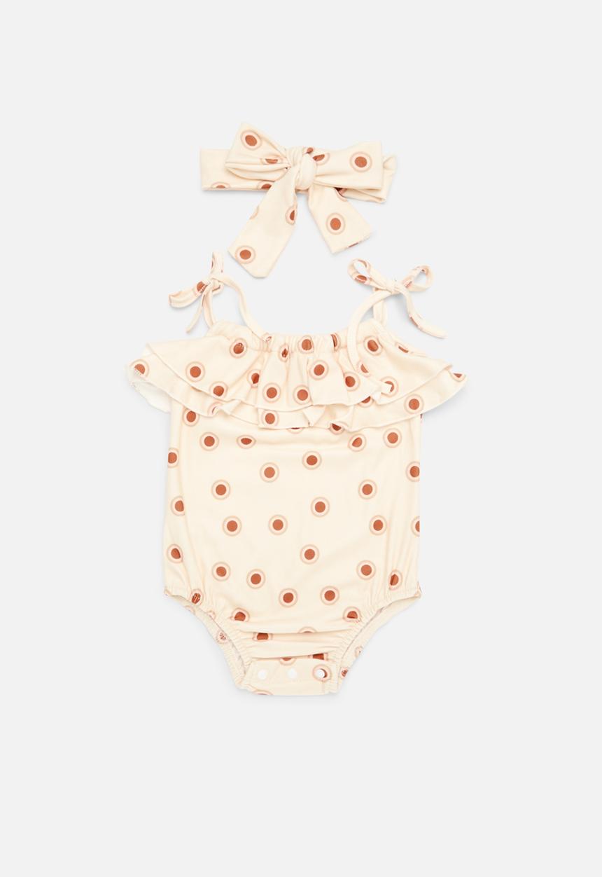 Pop Candy - Shoulder tie romper - beige