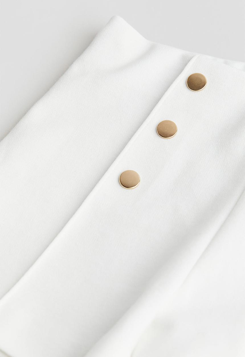 H&M - Crease-leg jersey shorts - white