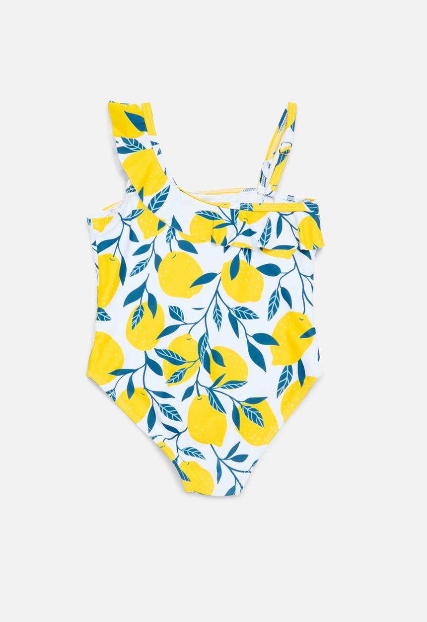 Pop Candy - Frilled one shoulder swimsuit - multi