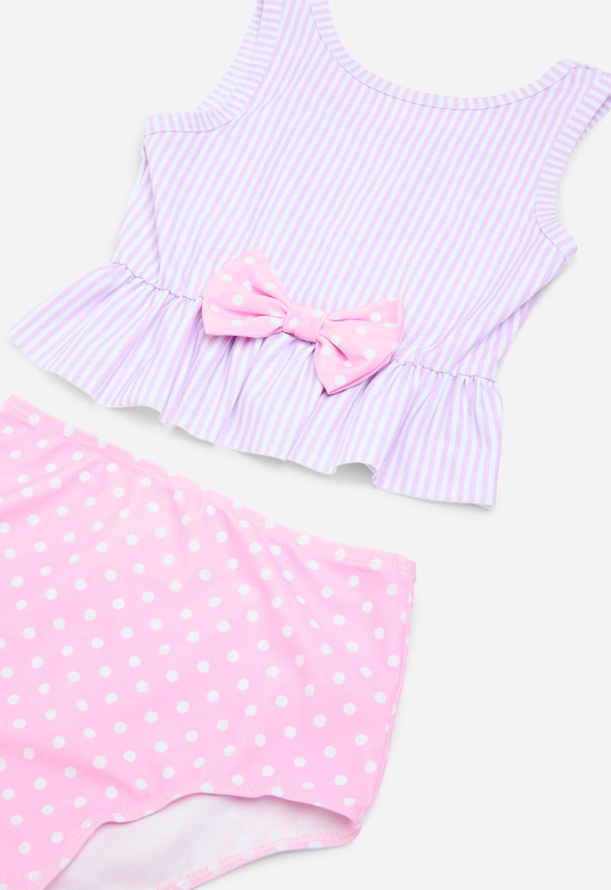 Pop Candy - Bow décor bikini set - pink