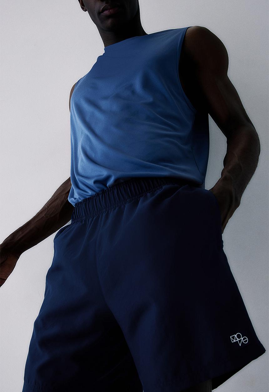 H&M - Drymove™ woven sports shorts with pockets - navy blue