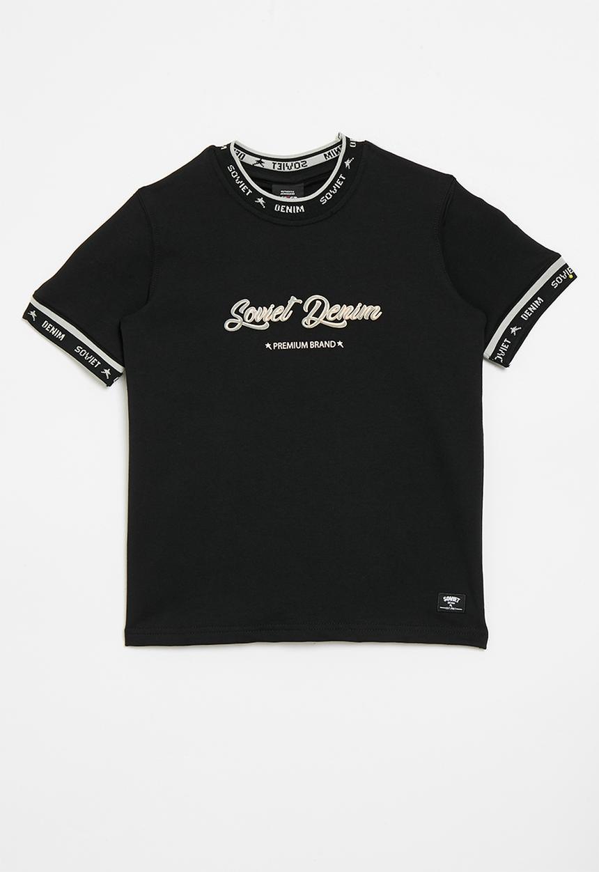 SOVIET - Boys crew neck tee - black
