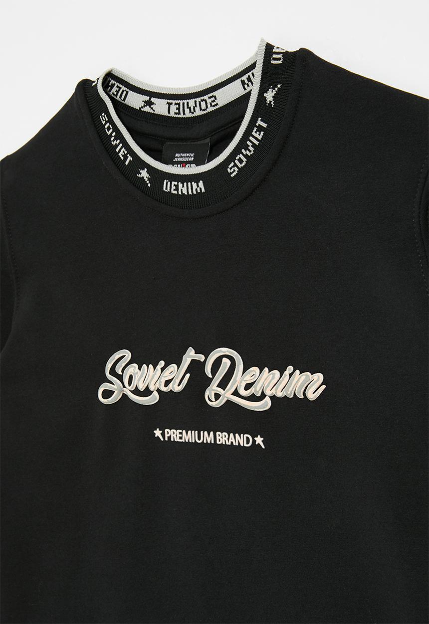 SOVIET - Boys crew neck tee - black