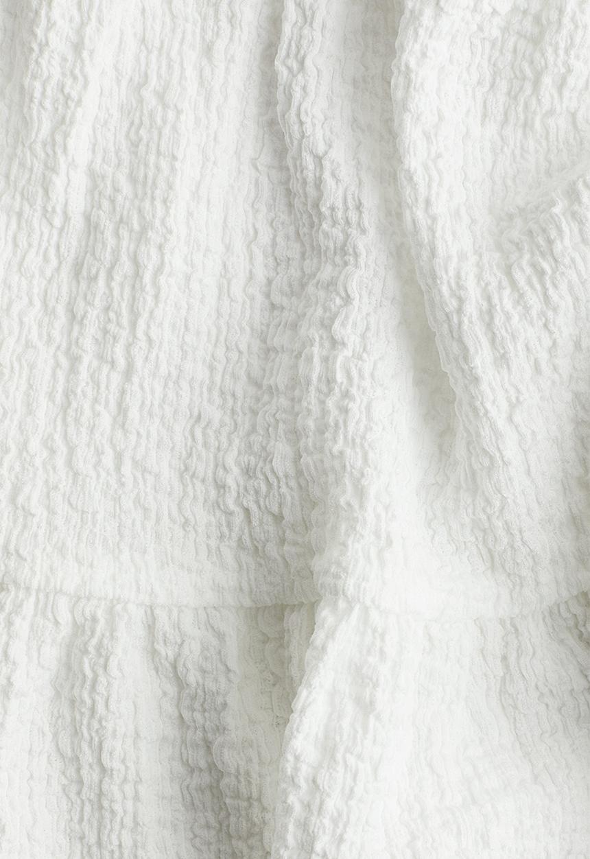 H&M - Crinkled jersey skirt - white