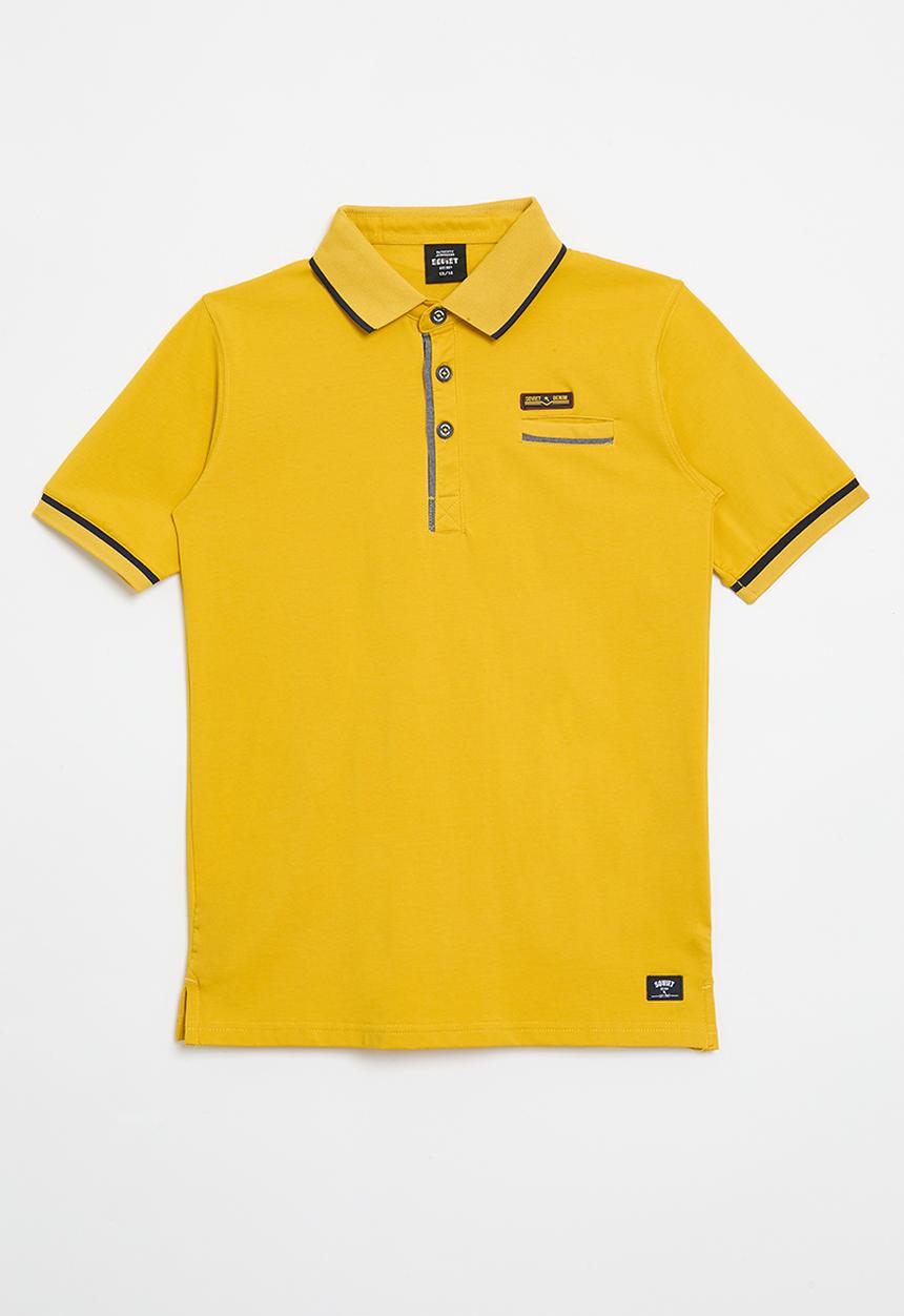 SOVIET - S/slv fashion golfer - mustard