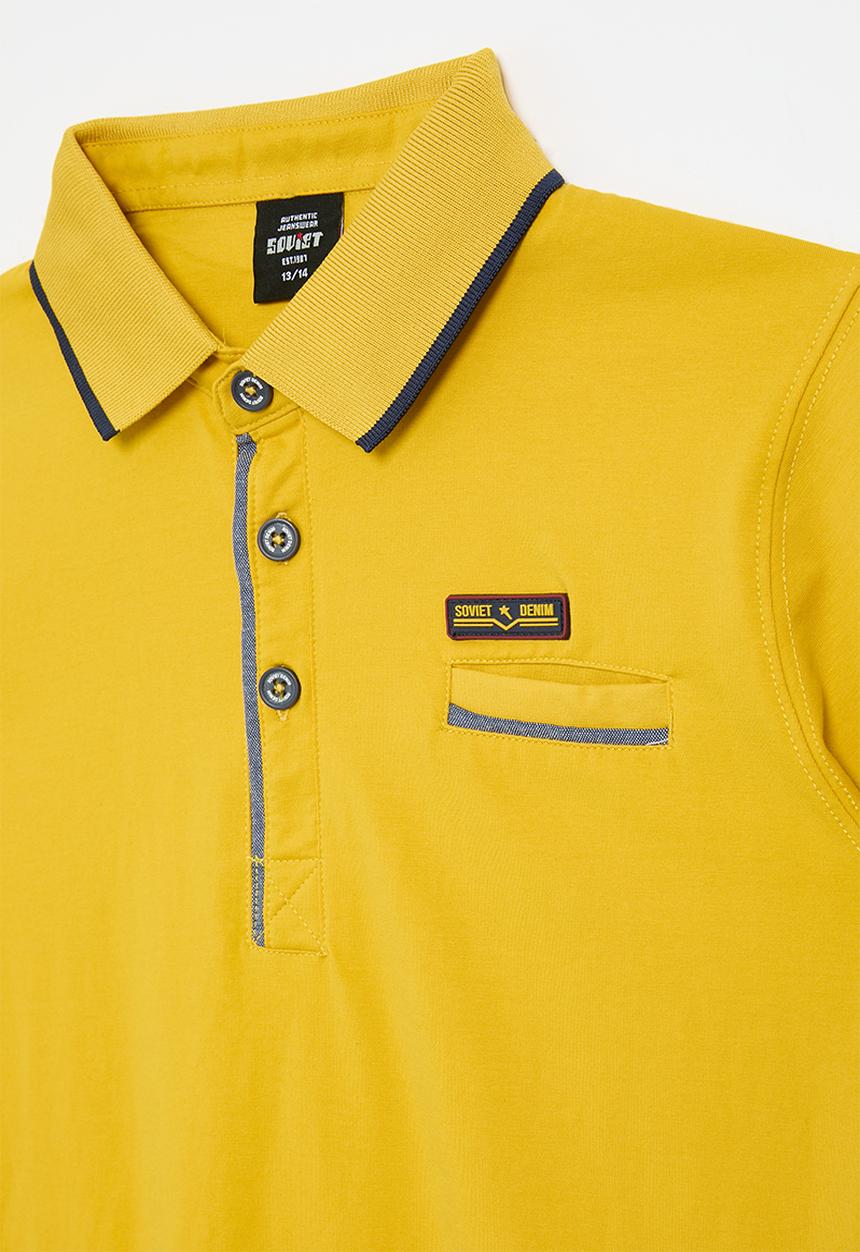 SOVIET - S/slv fashion golfer - mustard