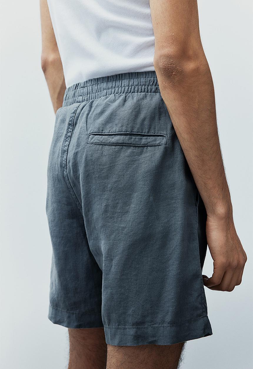 H&M - Regular fit linen shorts - dark turquoise