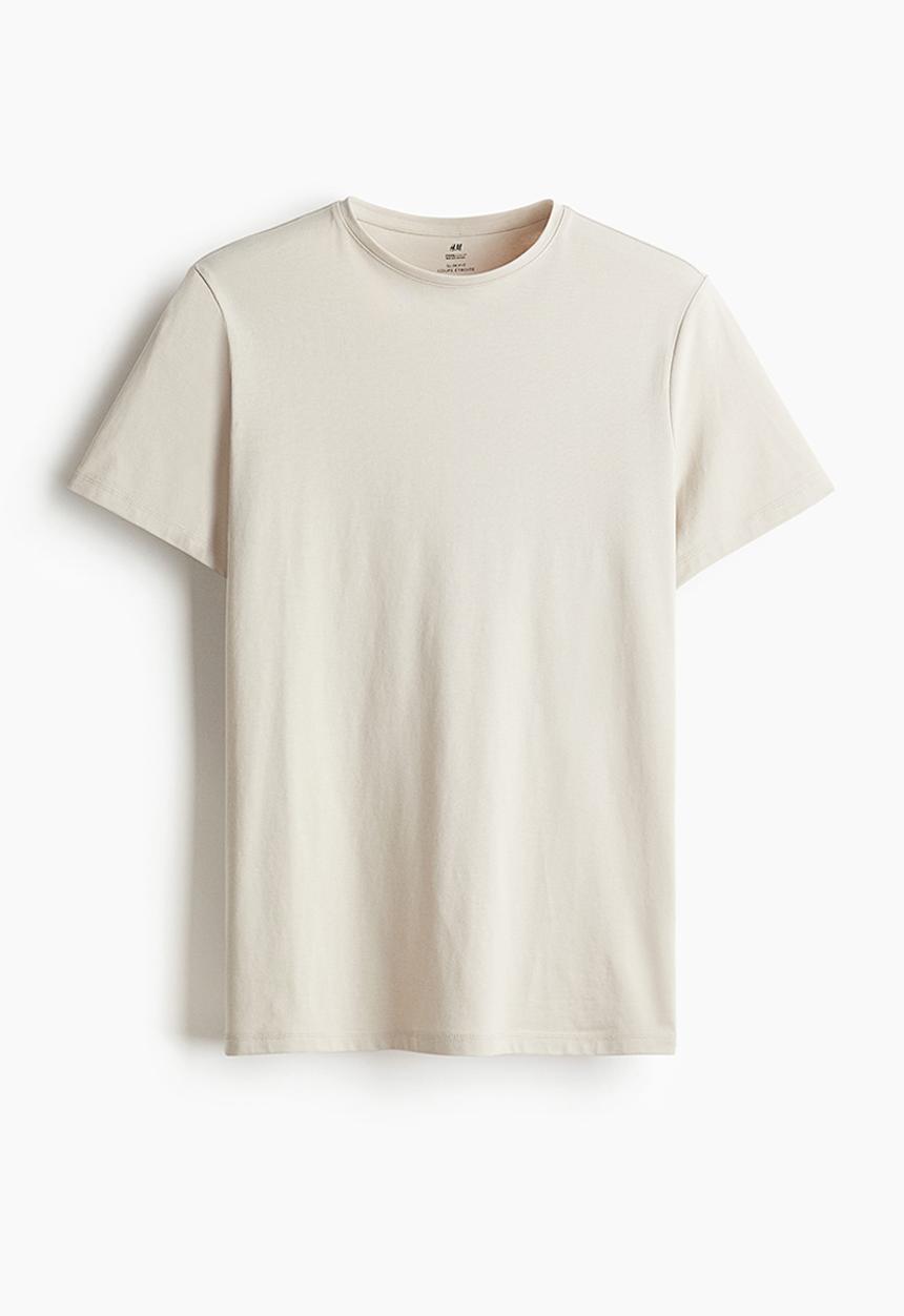 H&M - Coolmax® slim fit T-shirt - beige