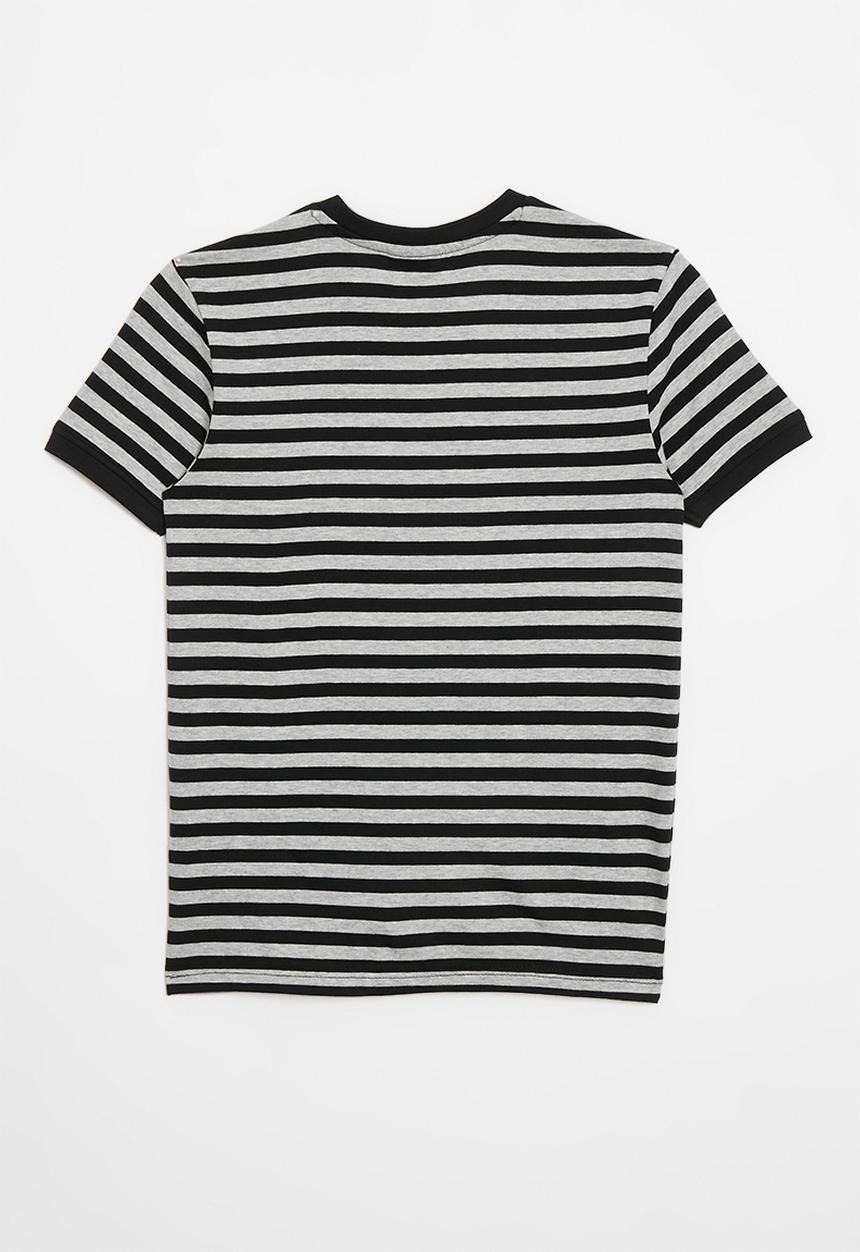 POLO - Boys alvin striped short sleeve tee - black