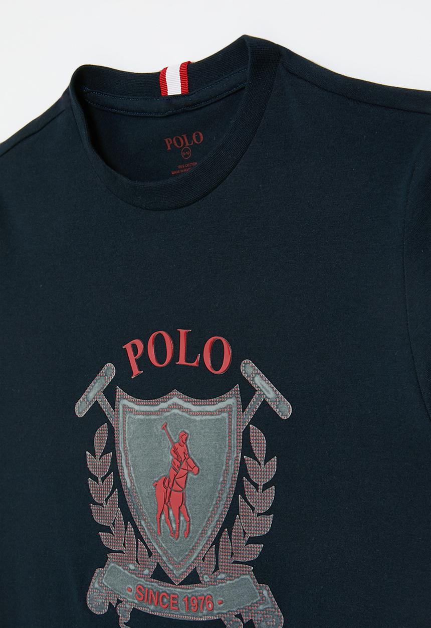 POLO - Boys cory crested tee - navy