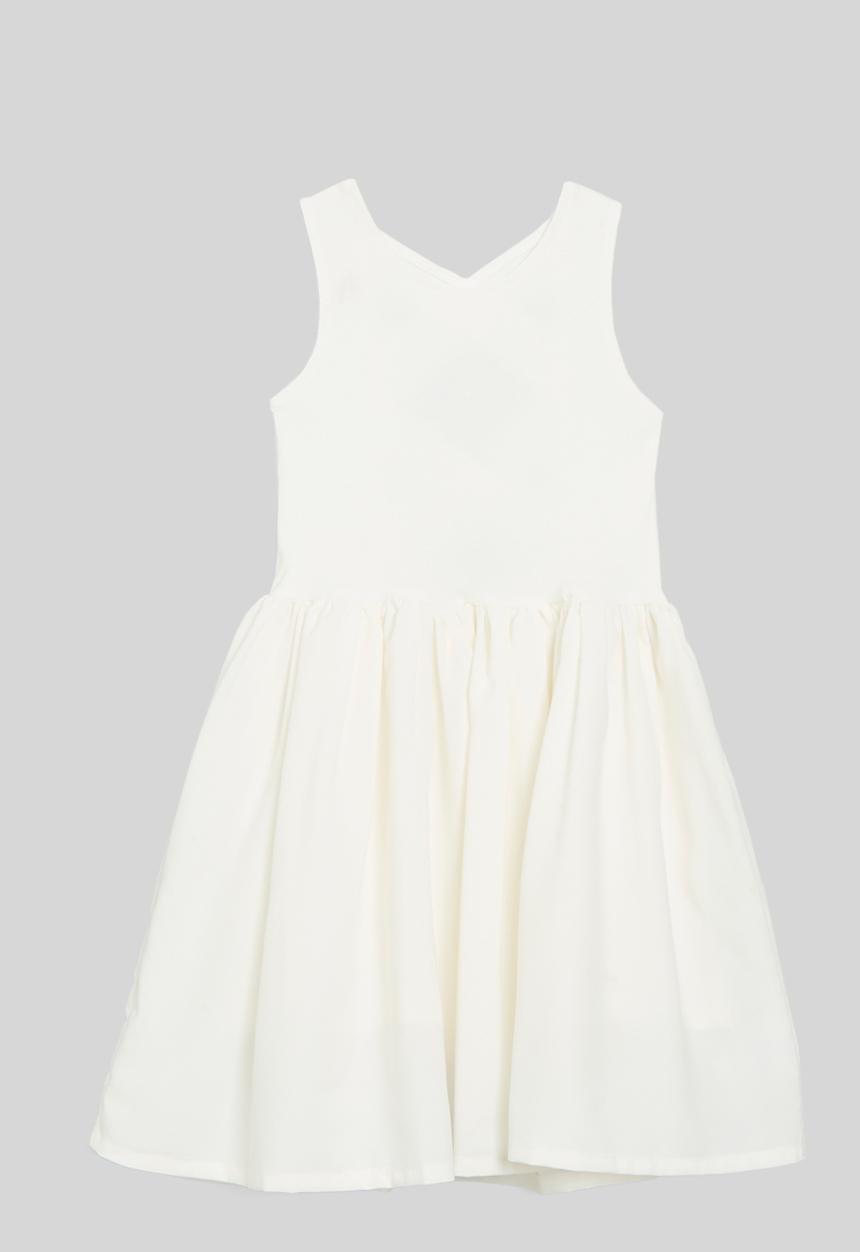 Pop Candy - Combo fit & flare dress - white