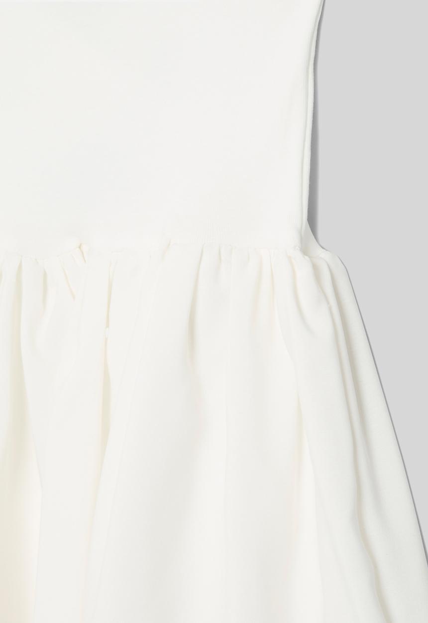 Pop Candy - Combo fit & flare dress - white