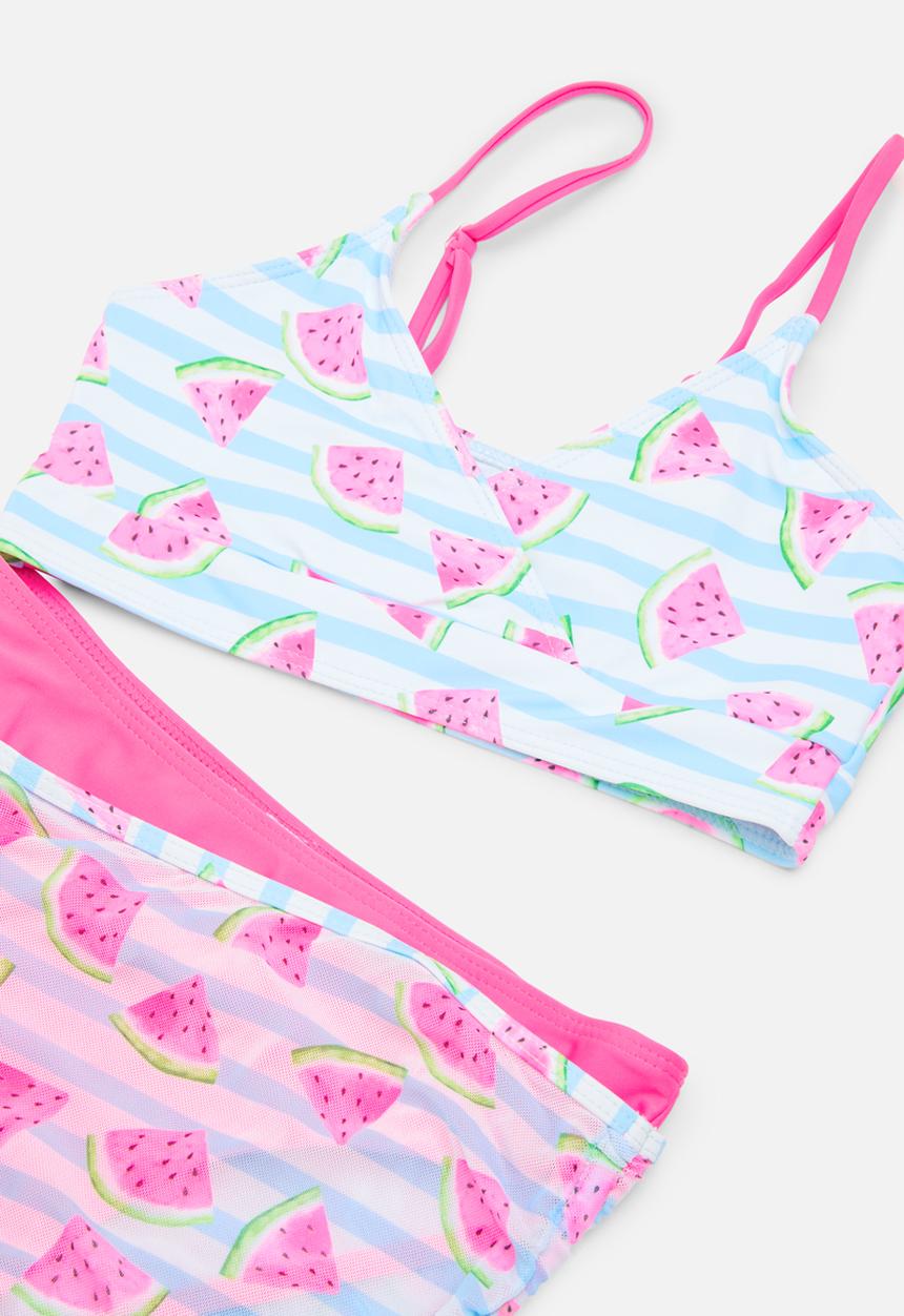 Pop Candy - 3 Piece swimset - blue & pink