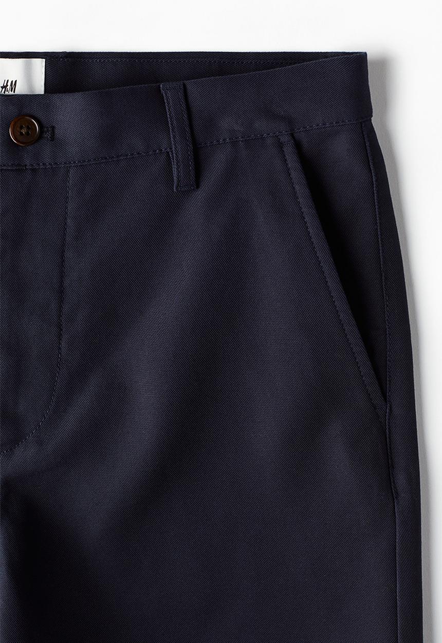 H&M - Regular fit chino shorts - navy blue
