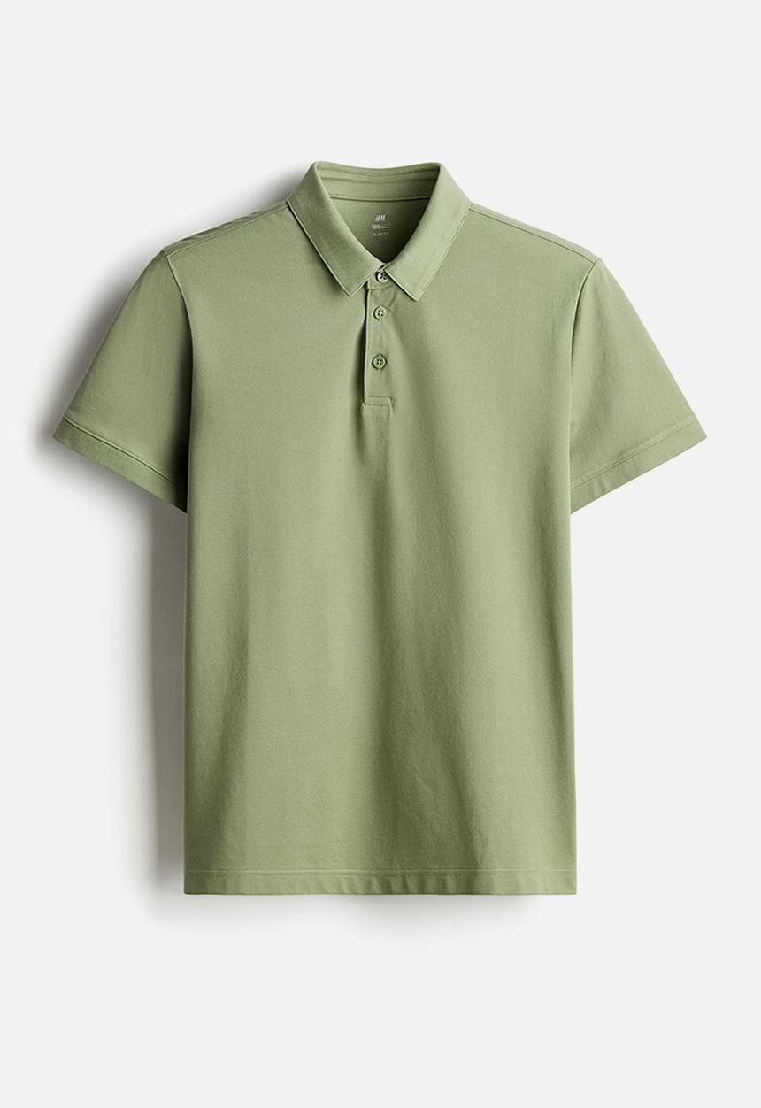 H&M - Coolmax® slim fit polo shirt - green
