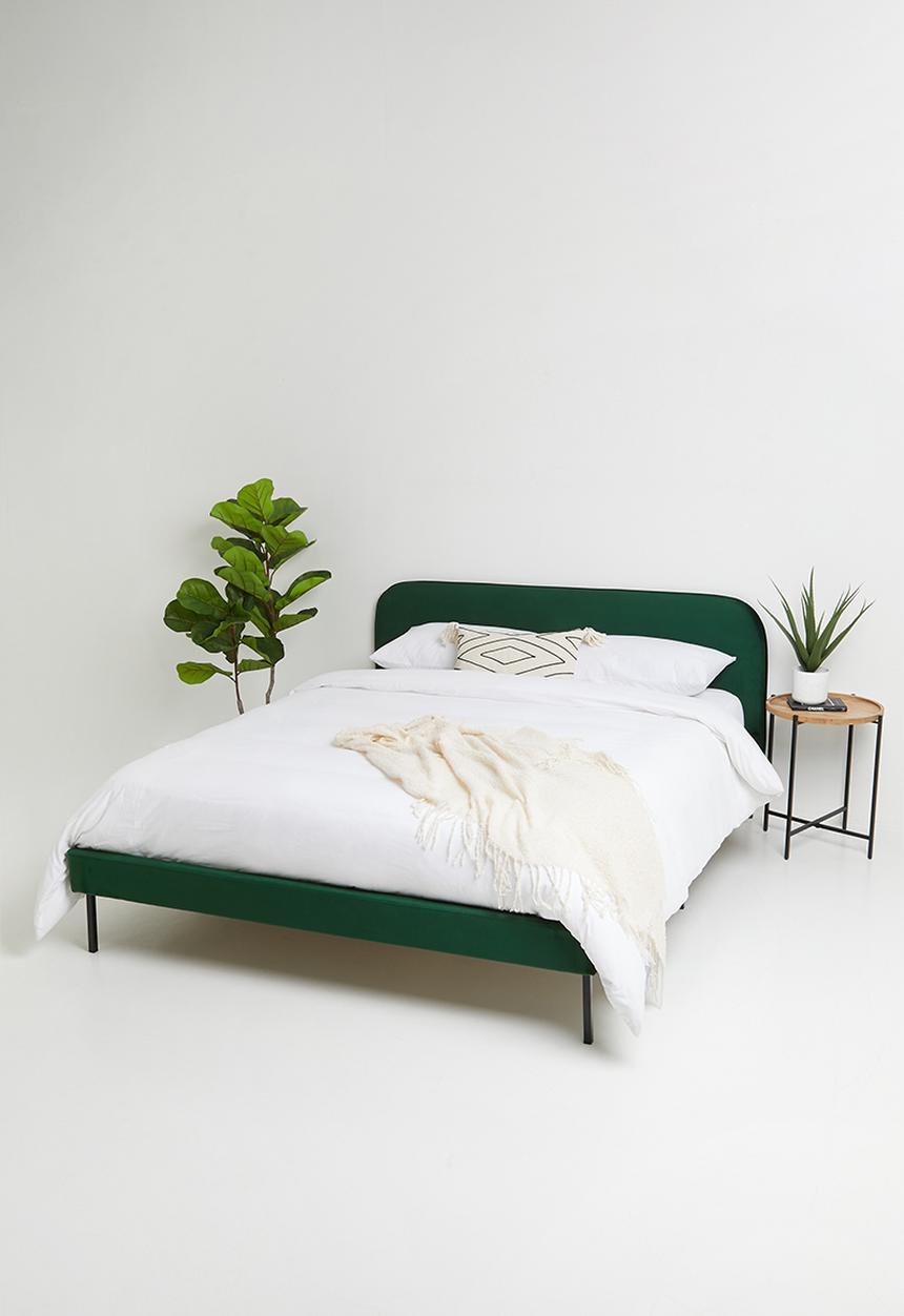 Sixth Floor - Christina bed-emerald green