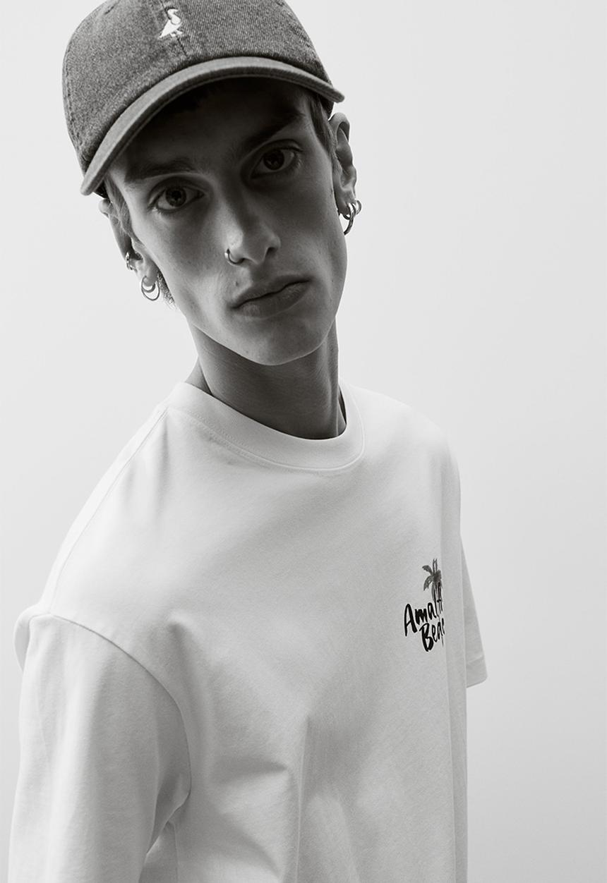H&M - Loose fit printed T-shirt - white amalfi 