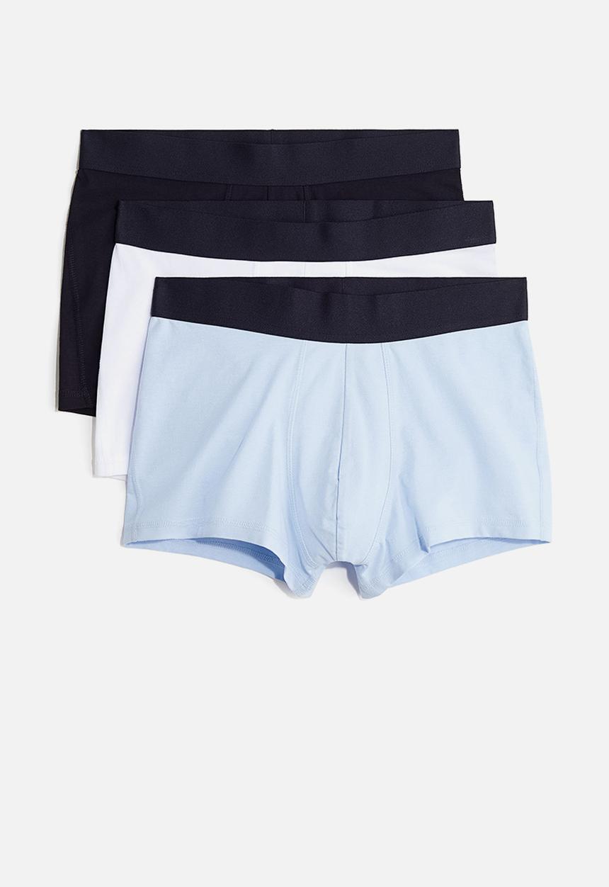 H&M - 3-Pack xtra life™ short trunks - white/light blue/navy blue