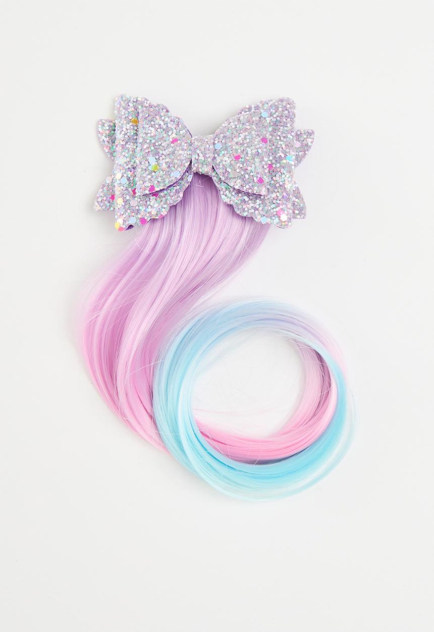 Pop Candy - sequined hair wig clip-lilac & blue