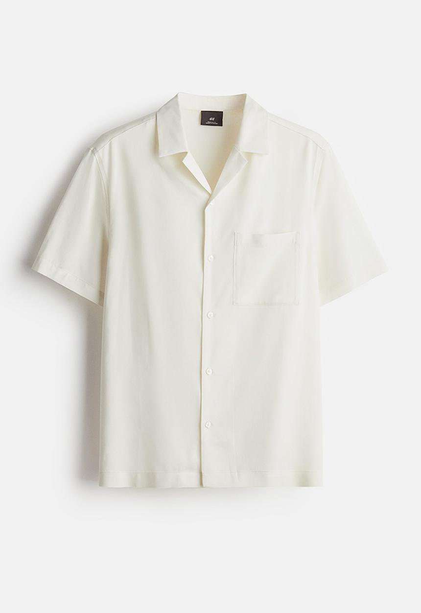 H&M - Regular fit lyocell resort shirt - white
