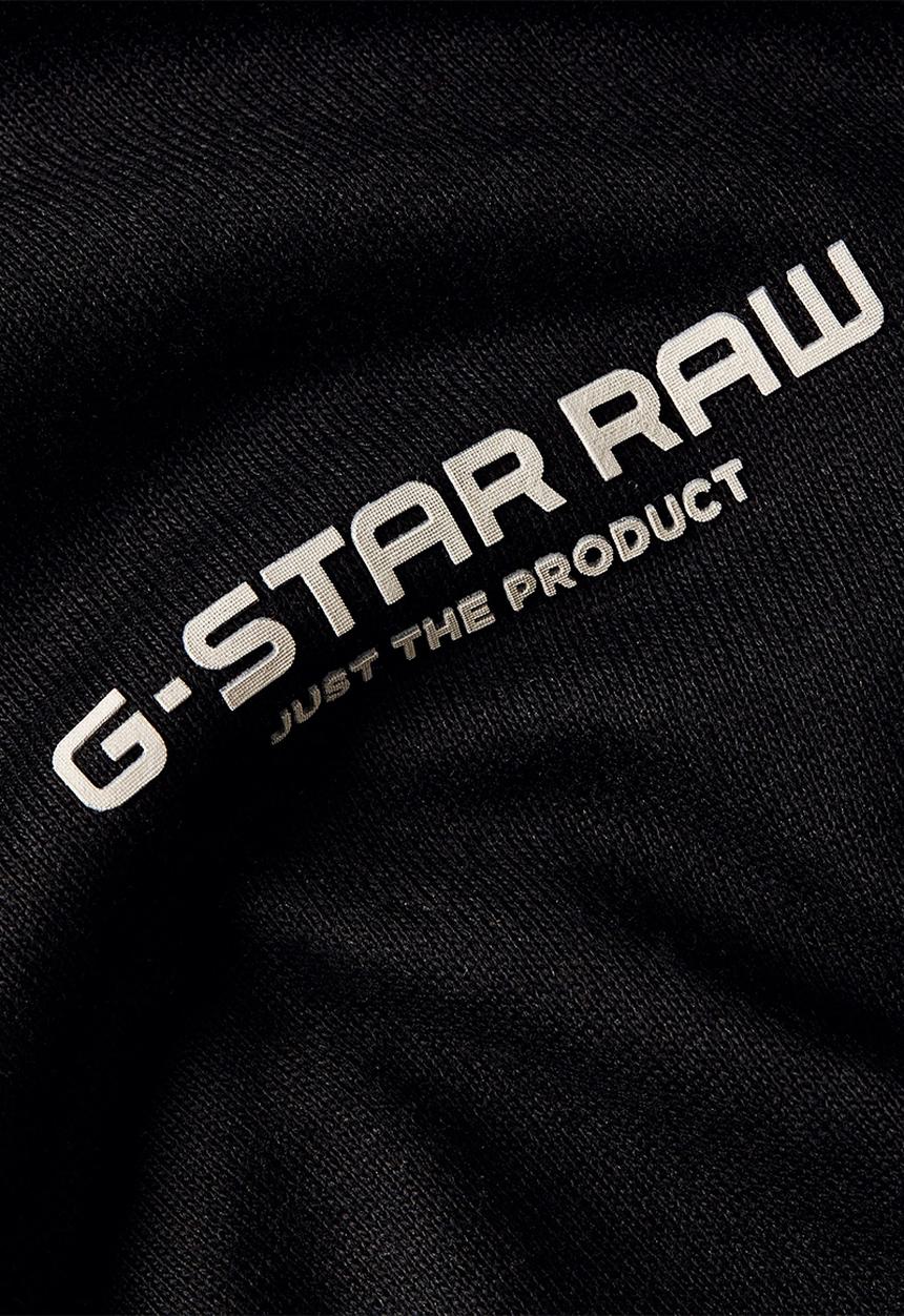 G-STAR - Center chest boxy r t long sleeve - dk black