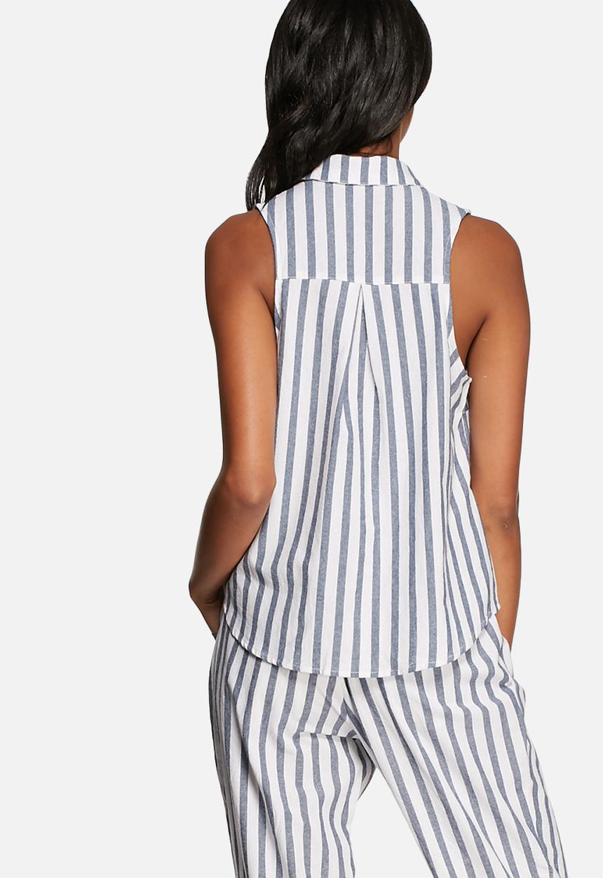 MINKPINK - Chloe stripe sleeveless shirt