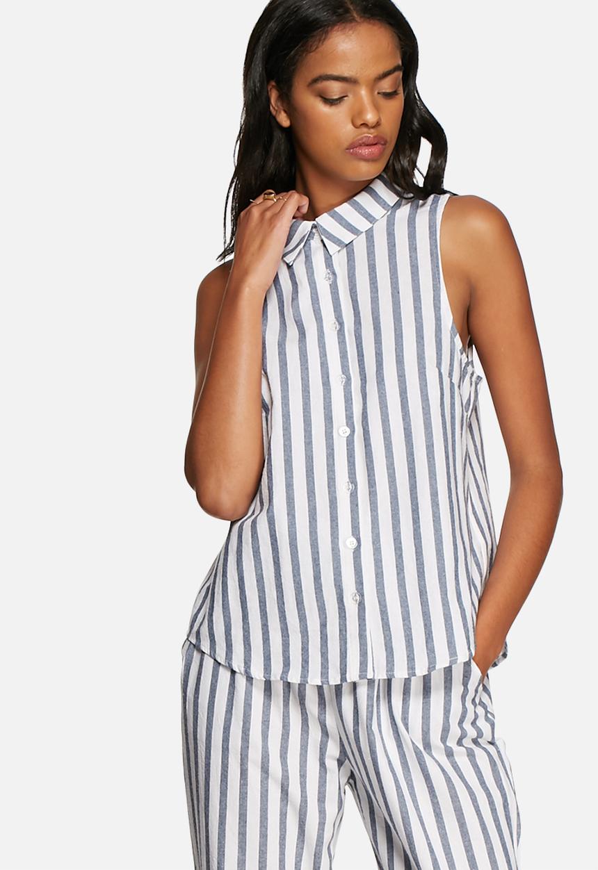 MINKPINK - Chloe stripe sleeveless shirt