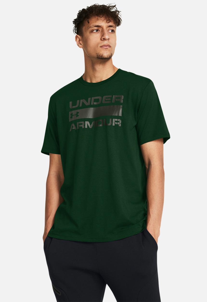 Under Armour - UA TEAM ISSUE WORDMARK SS - Forest Green & Baroque Green
