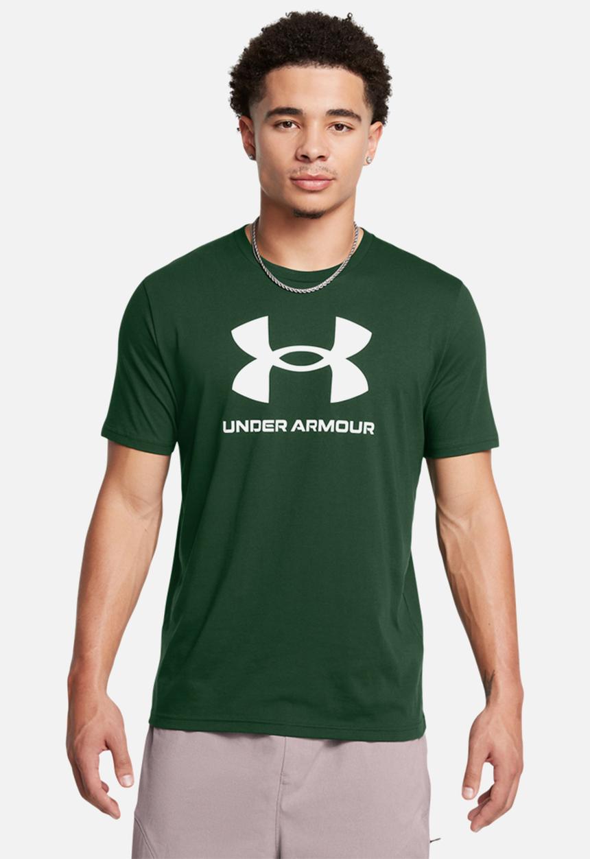 Under Armour - UA SPORTSTYLE LOGO UPDATE SS - Forest Green & White
