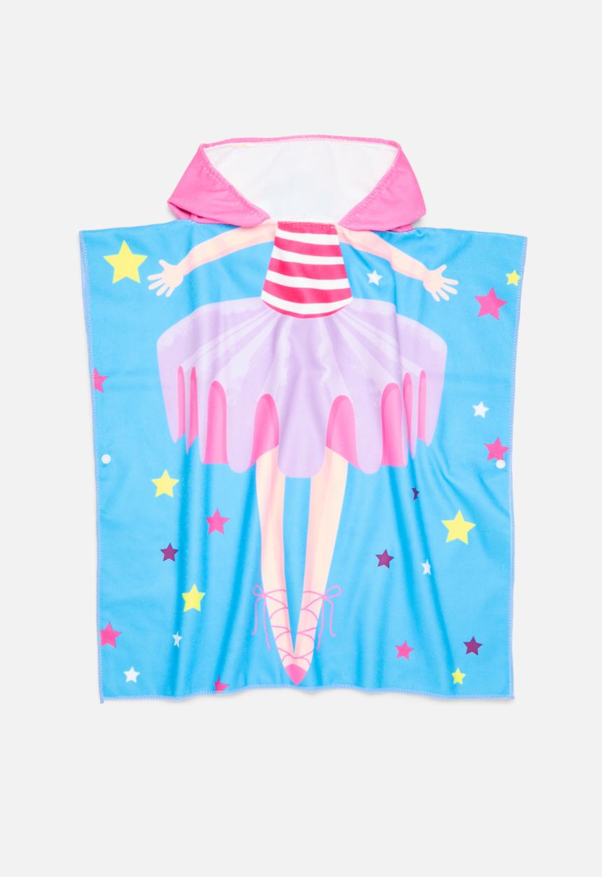 Pop Candy - Printed hooded towel - pink & blue
