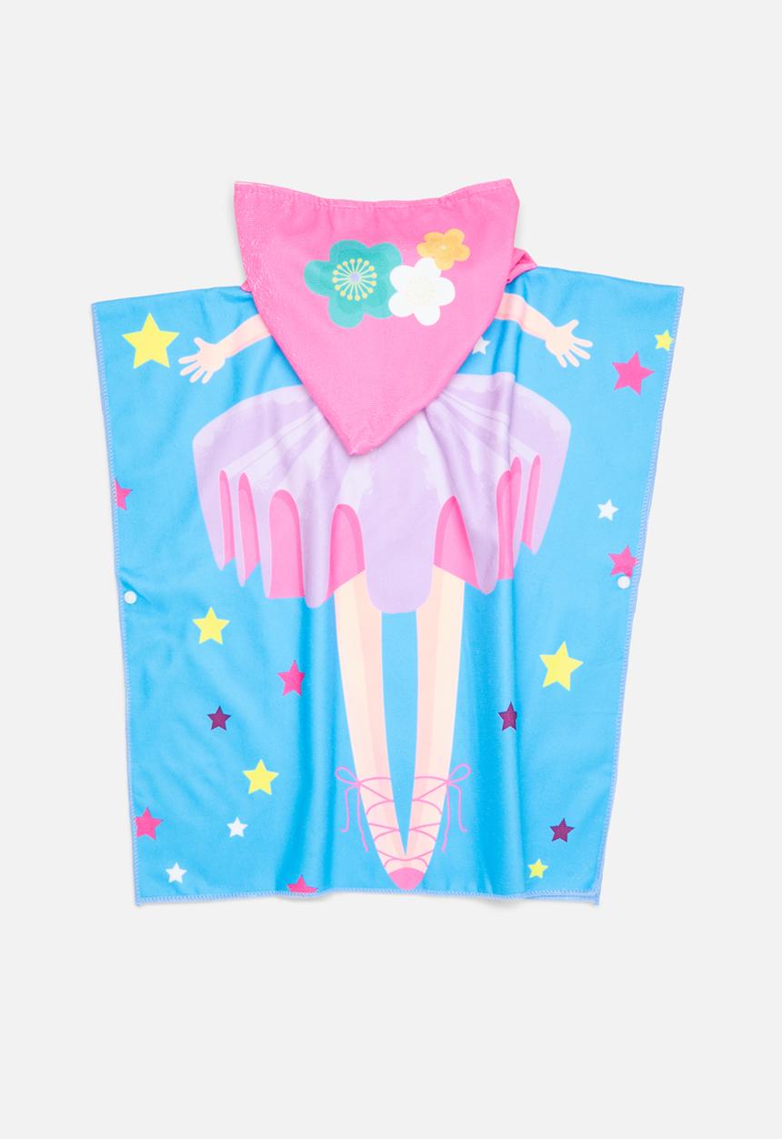 Pop Candy - Printed hooded towel - pink & blue