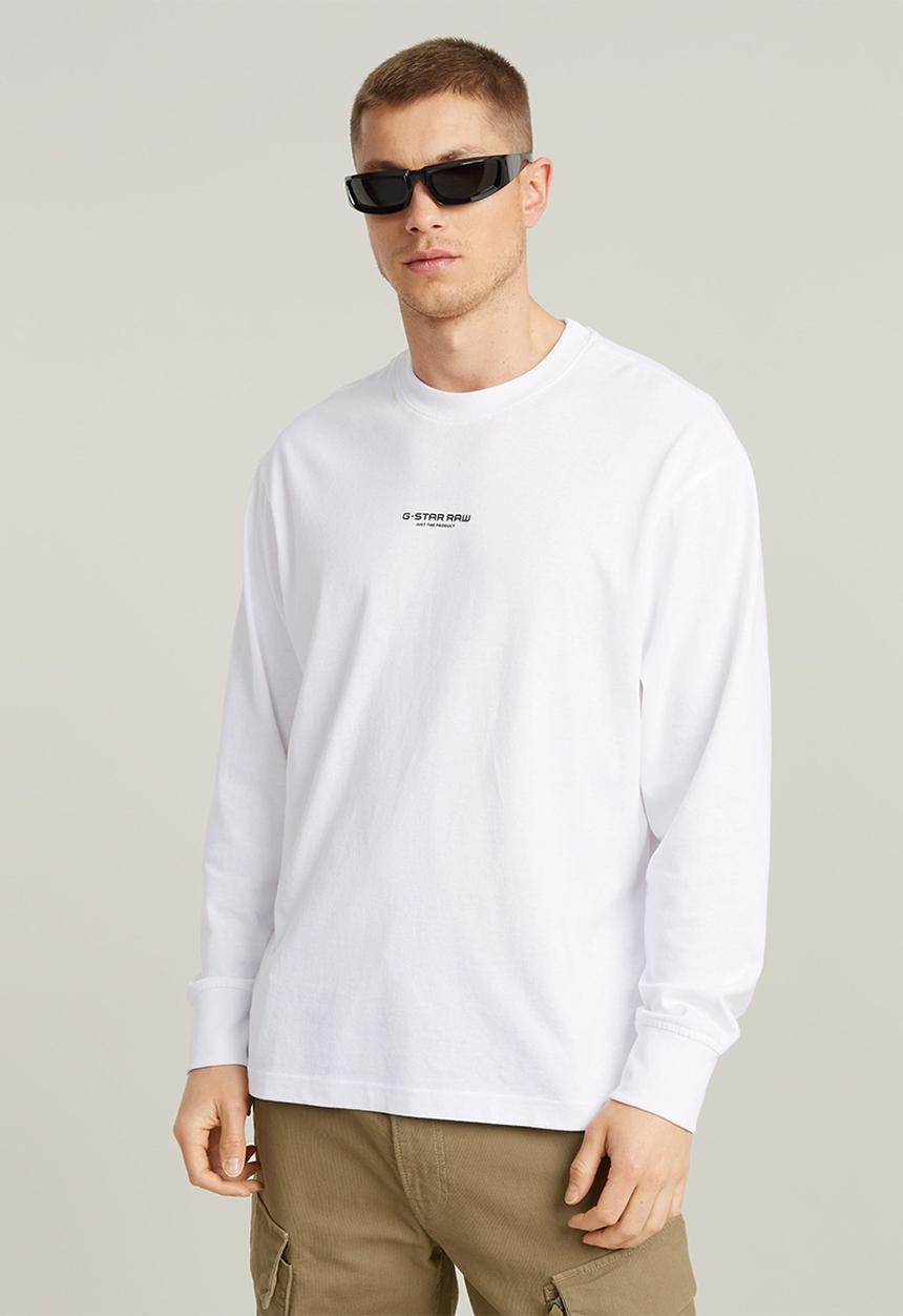 G-STAR - Center chest boxy r t l\s - white