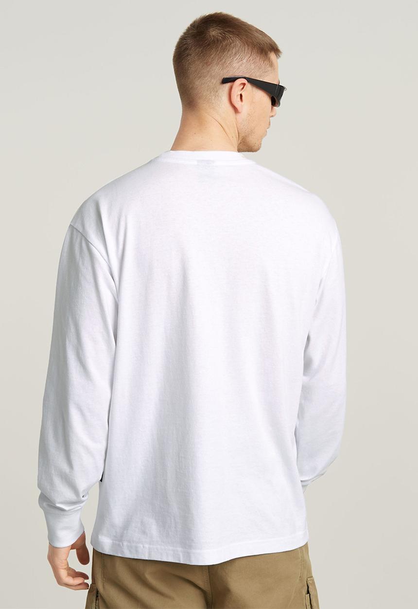 G-STAR - Center chest boxy r t l\s - white