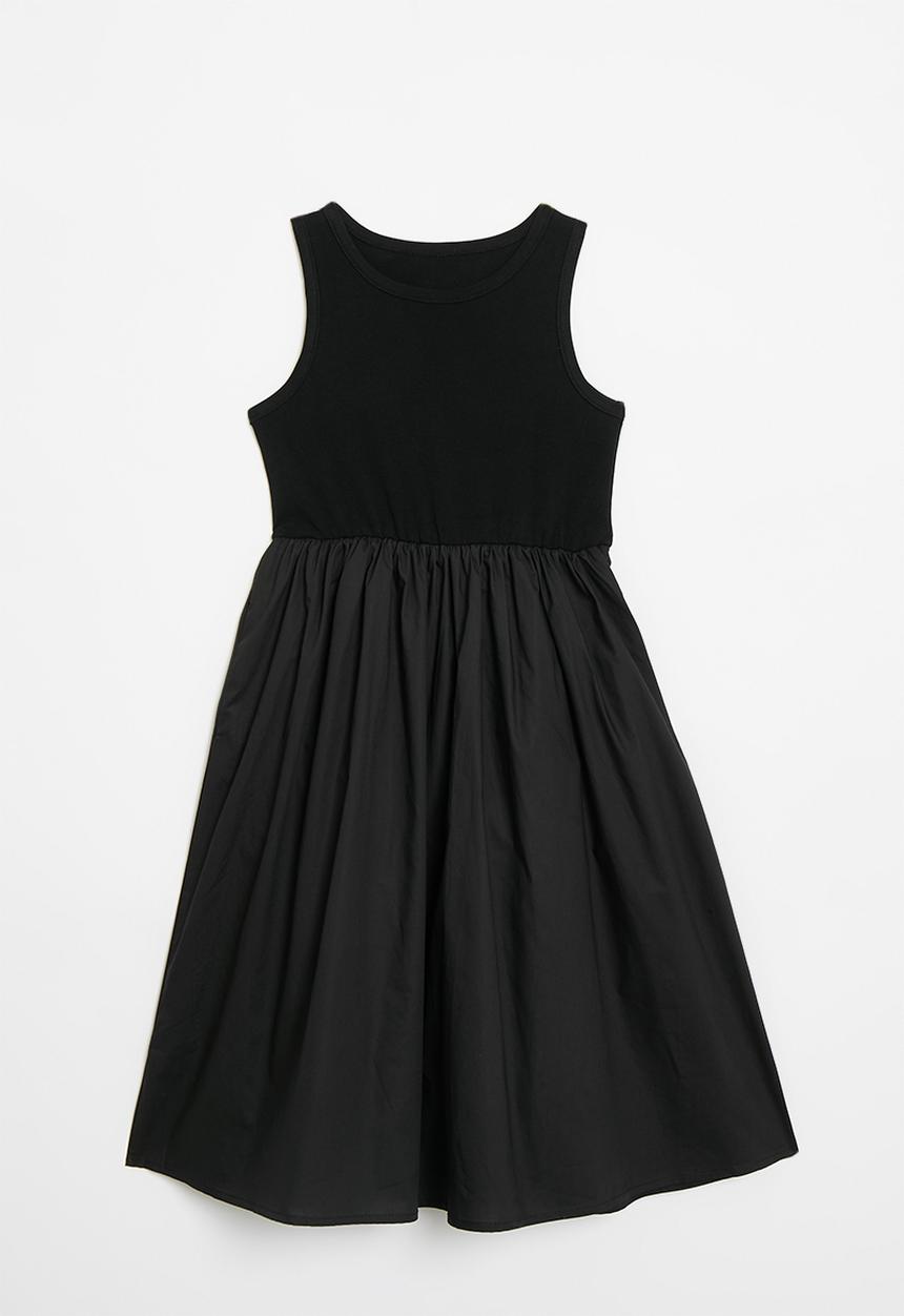 Pop Candy - Combo fit & flare dress - black