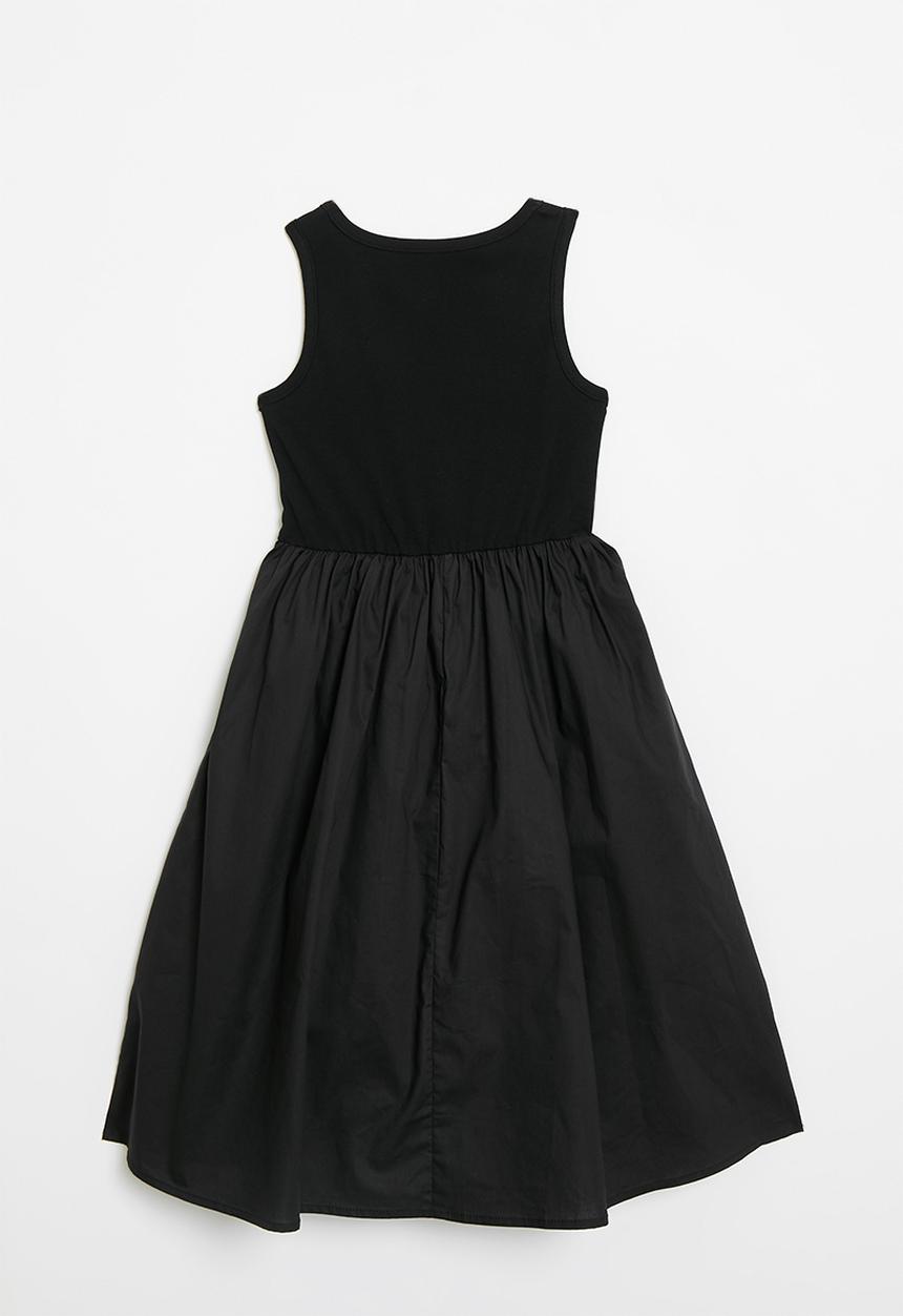 Pop Candy - Combo fit & flare dress - black