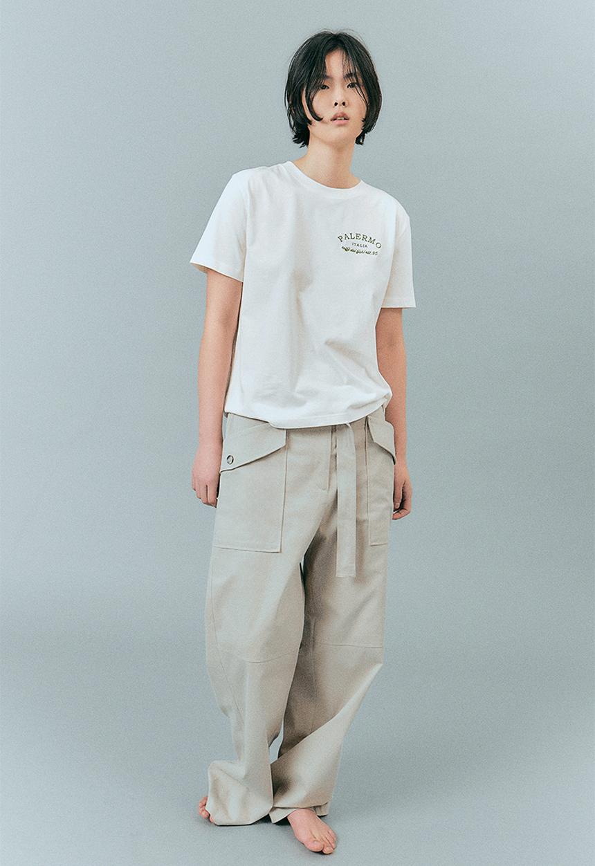 H&M - Printed T-shirt - cream/palermo