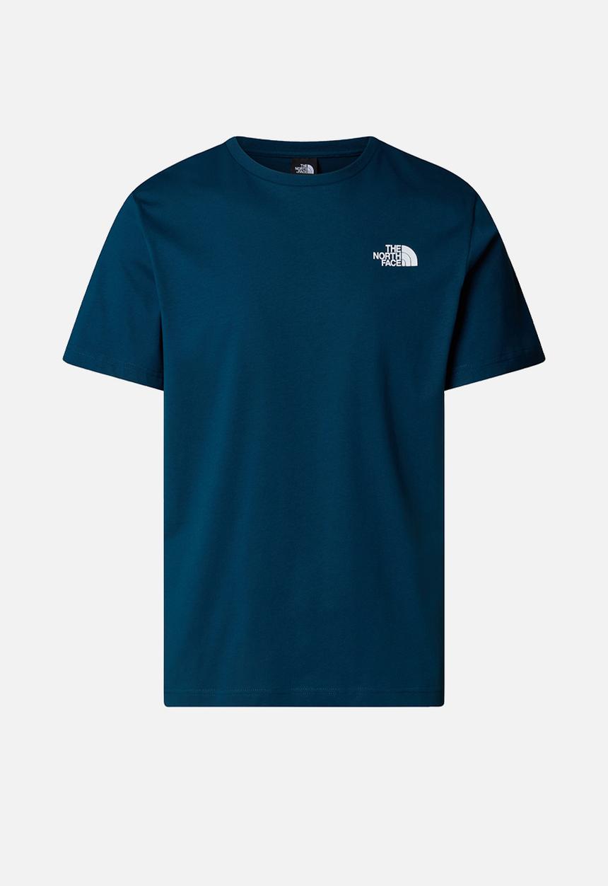 The North Face - M short sleeve redbox tee - midnight petrol & tnf red