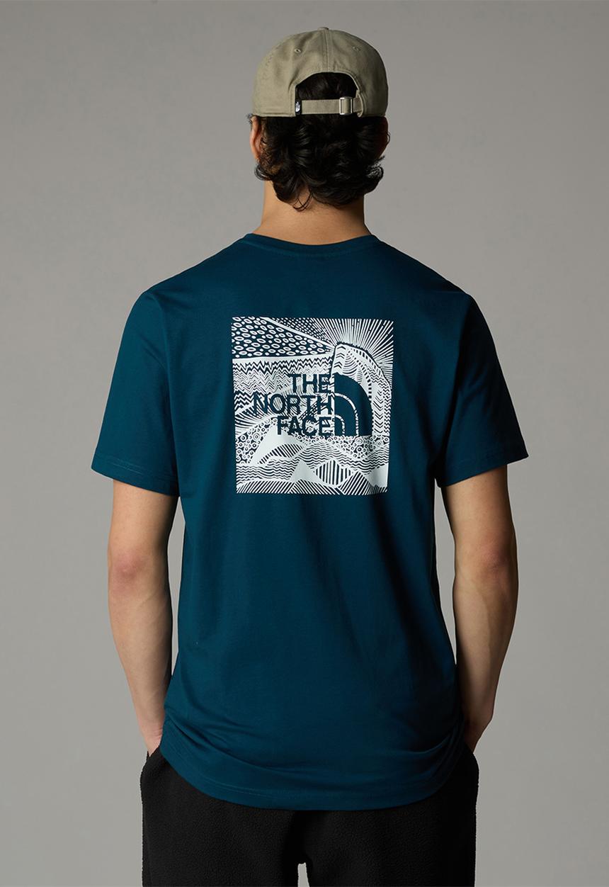 The North Face - M short sleeve redbox celebration tee - midnight petrol 