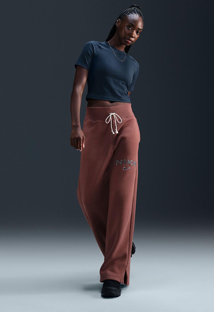 Nike - Nike Phoenix wide leg pant - Red sepia