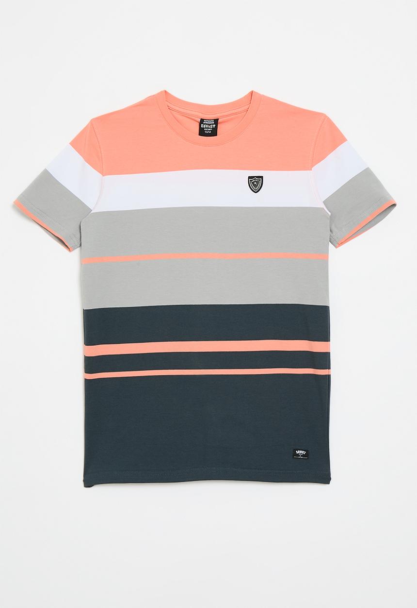 SOVIET - Boys crew neck y/dye stripe - salmon