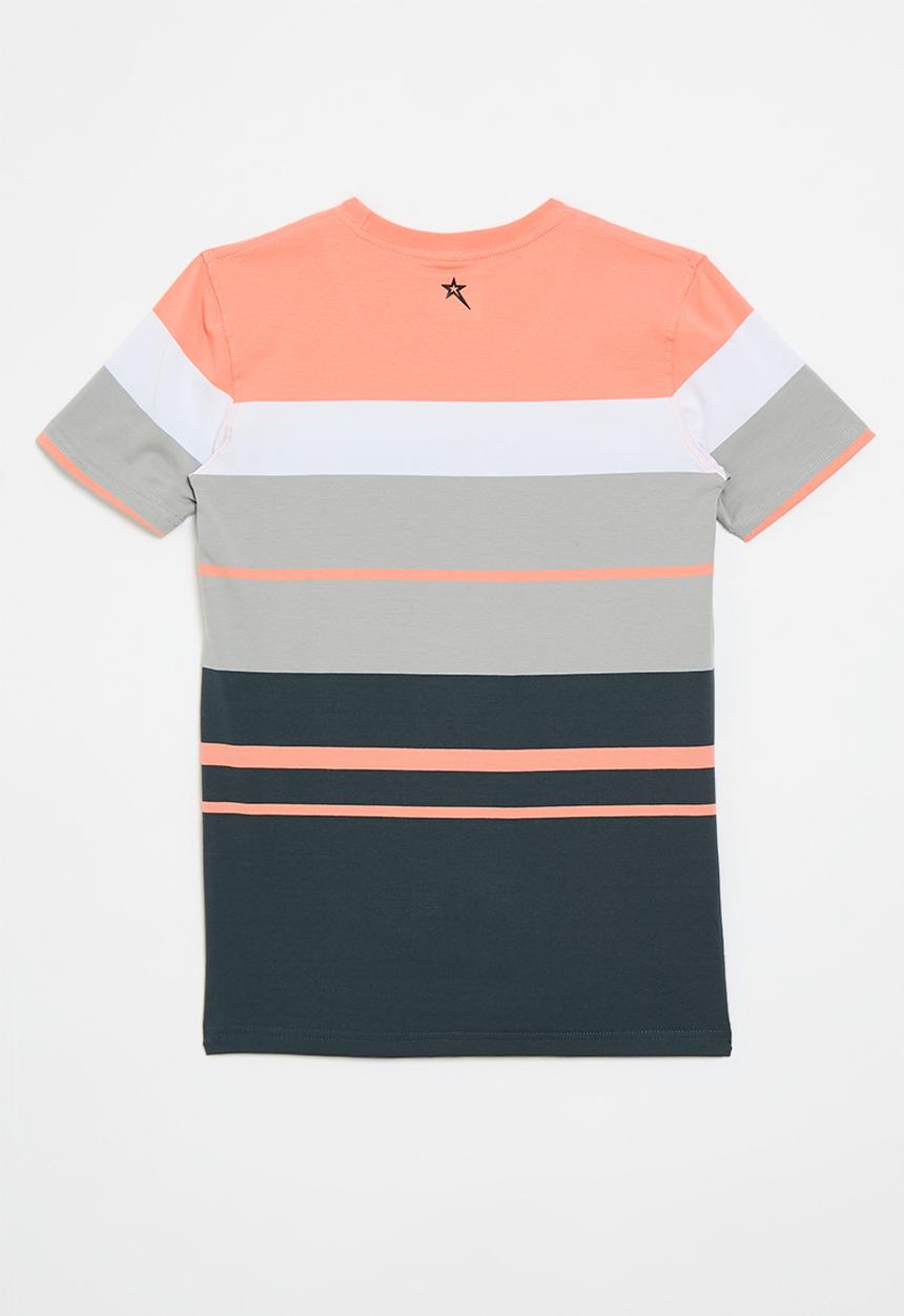 SOVIET - Boys crew neck y/dye stripe - salmon
