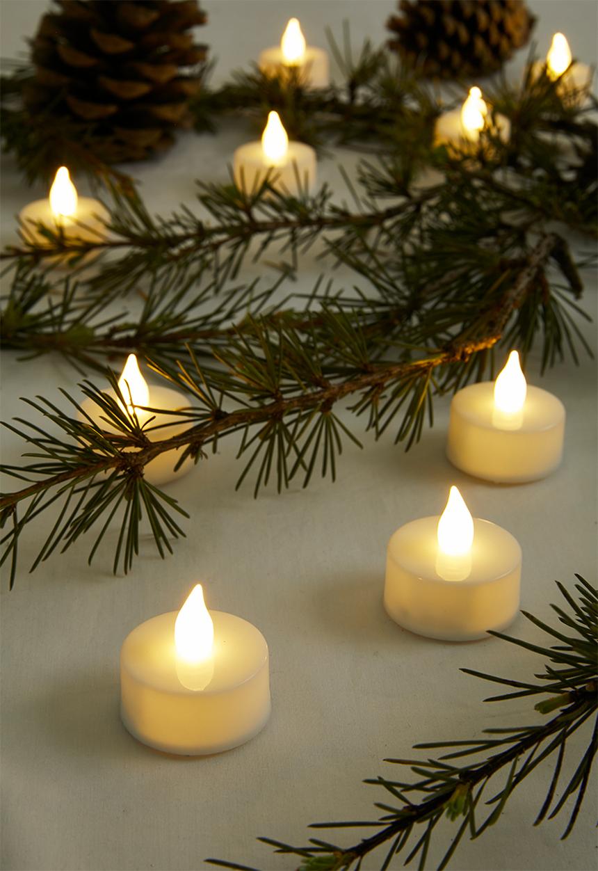 H&S - Flick LED Tealights - White