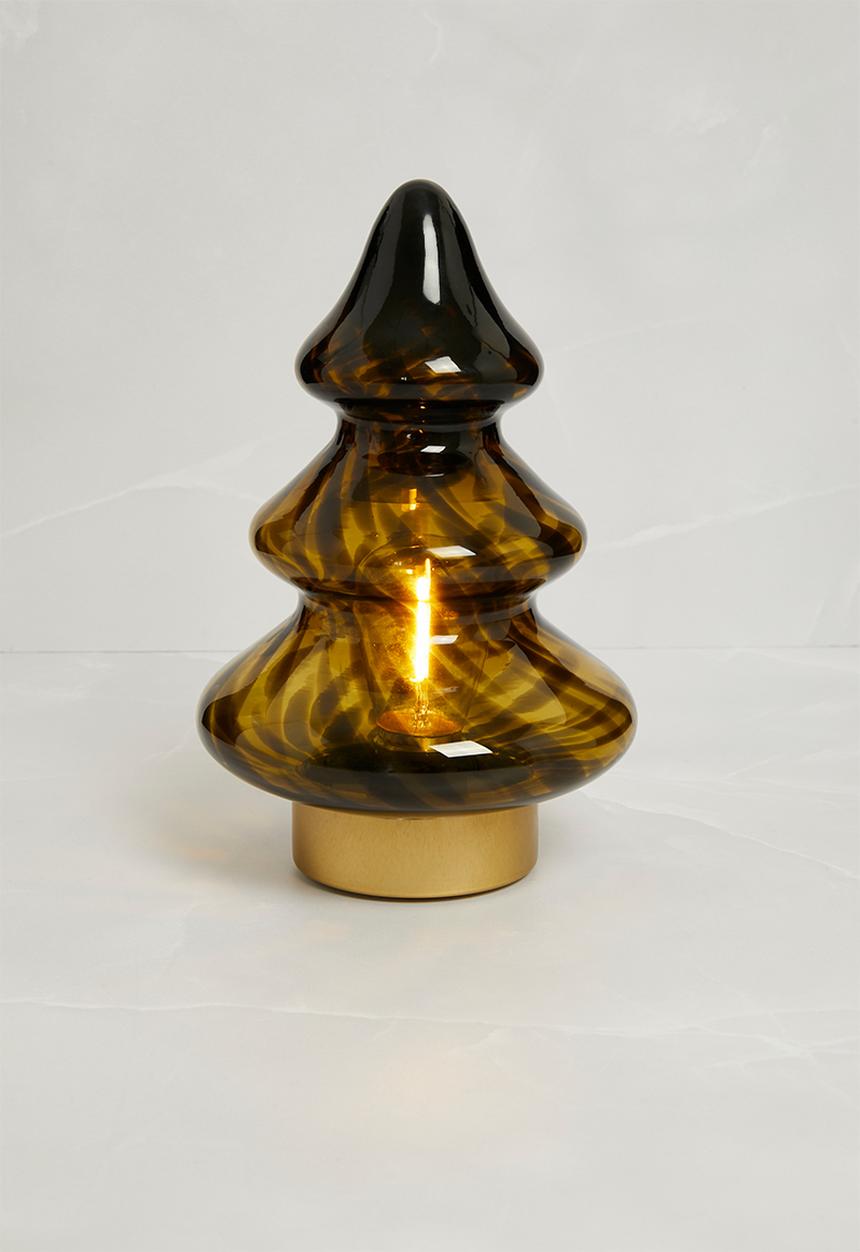 H&S - Christmas Tree Table Lamp - Brown