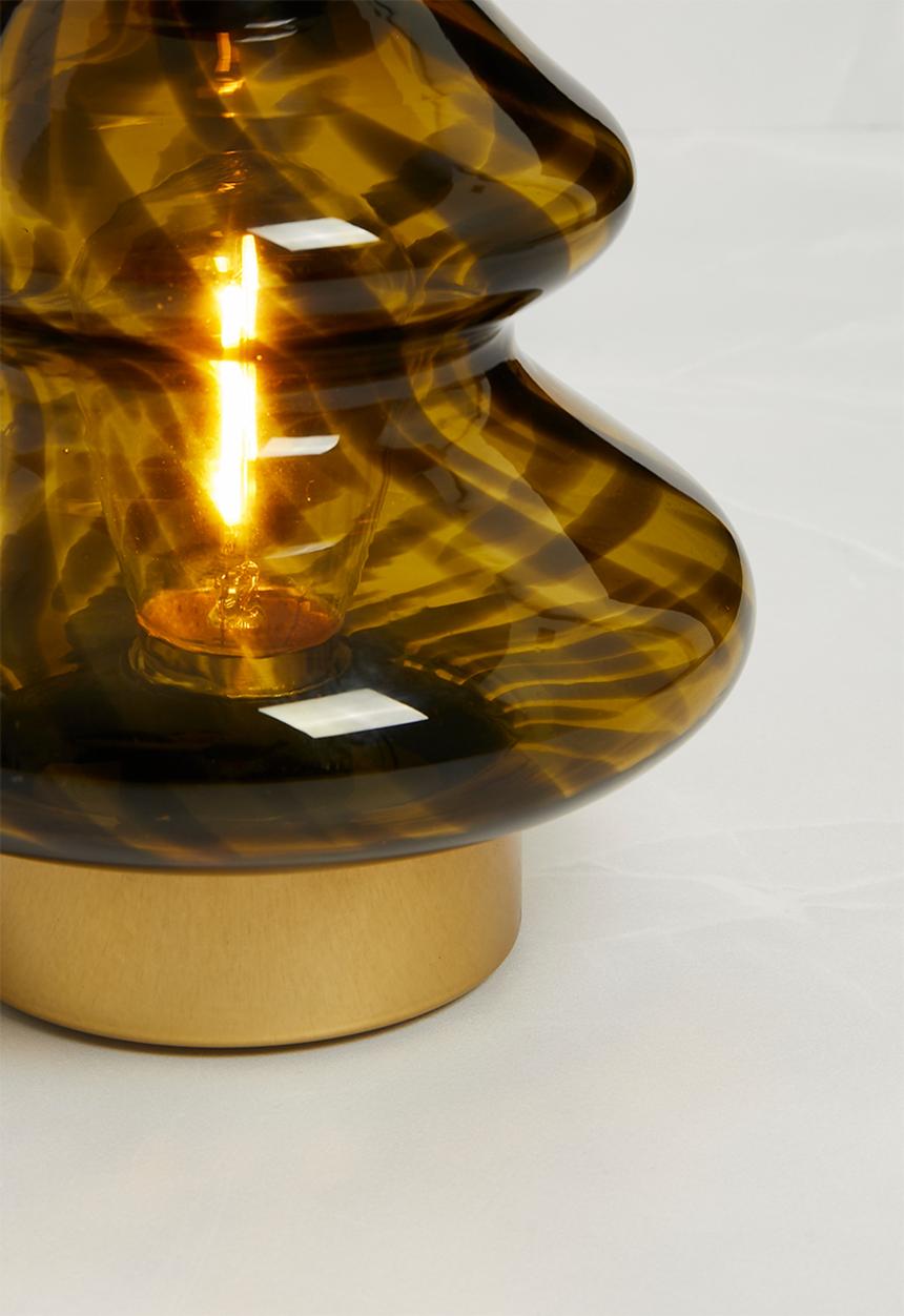 H&S - Christmas Tree Table Lamp - Brown