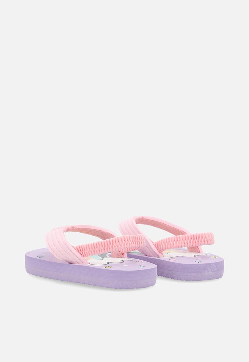 Pop Candy - Printed thong sandals - lilac