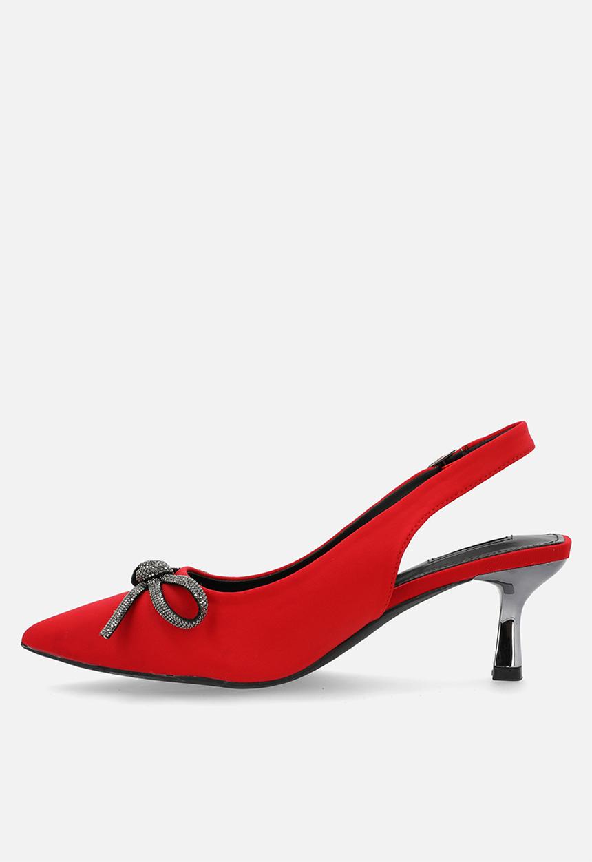 Plum - Kris slingback heel - red
