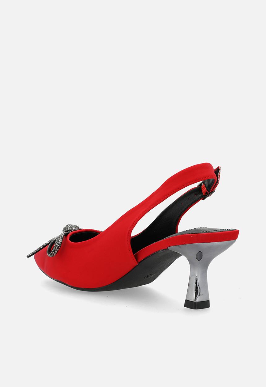 Plum - Kris slingback heel - red