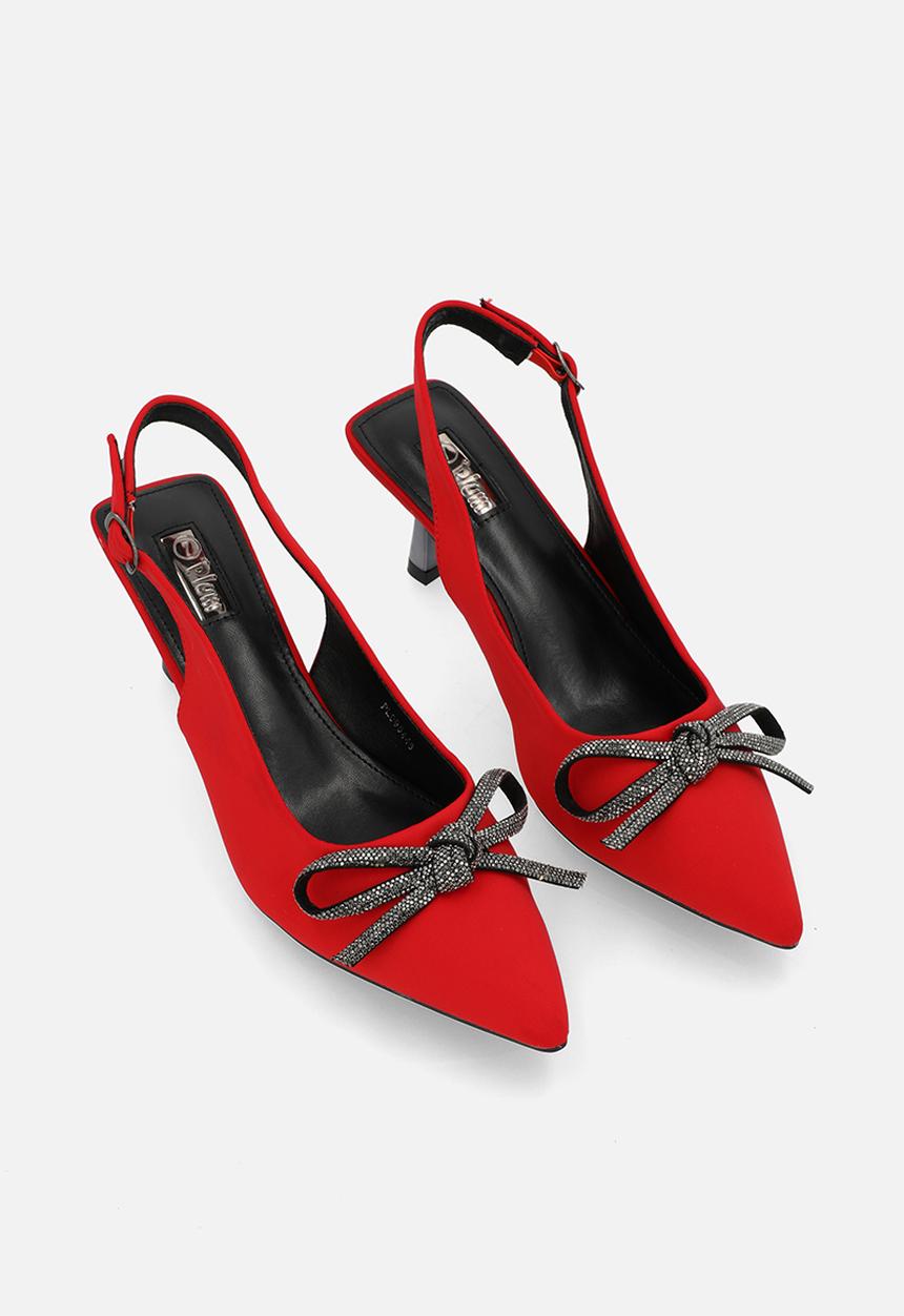 Plum - Kris slingback heel - red